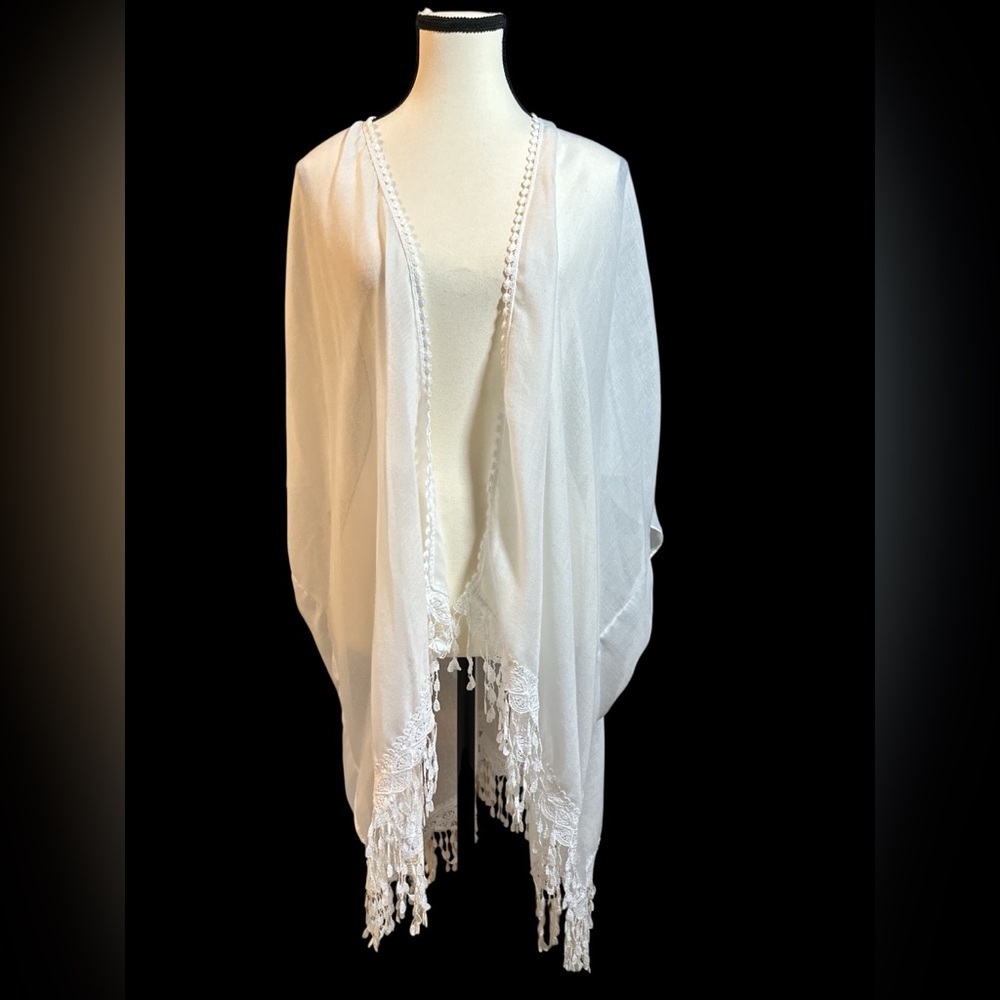 Caslon White Sheer Cardigan